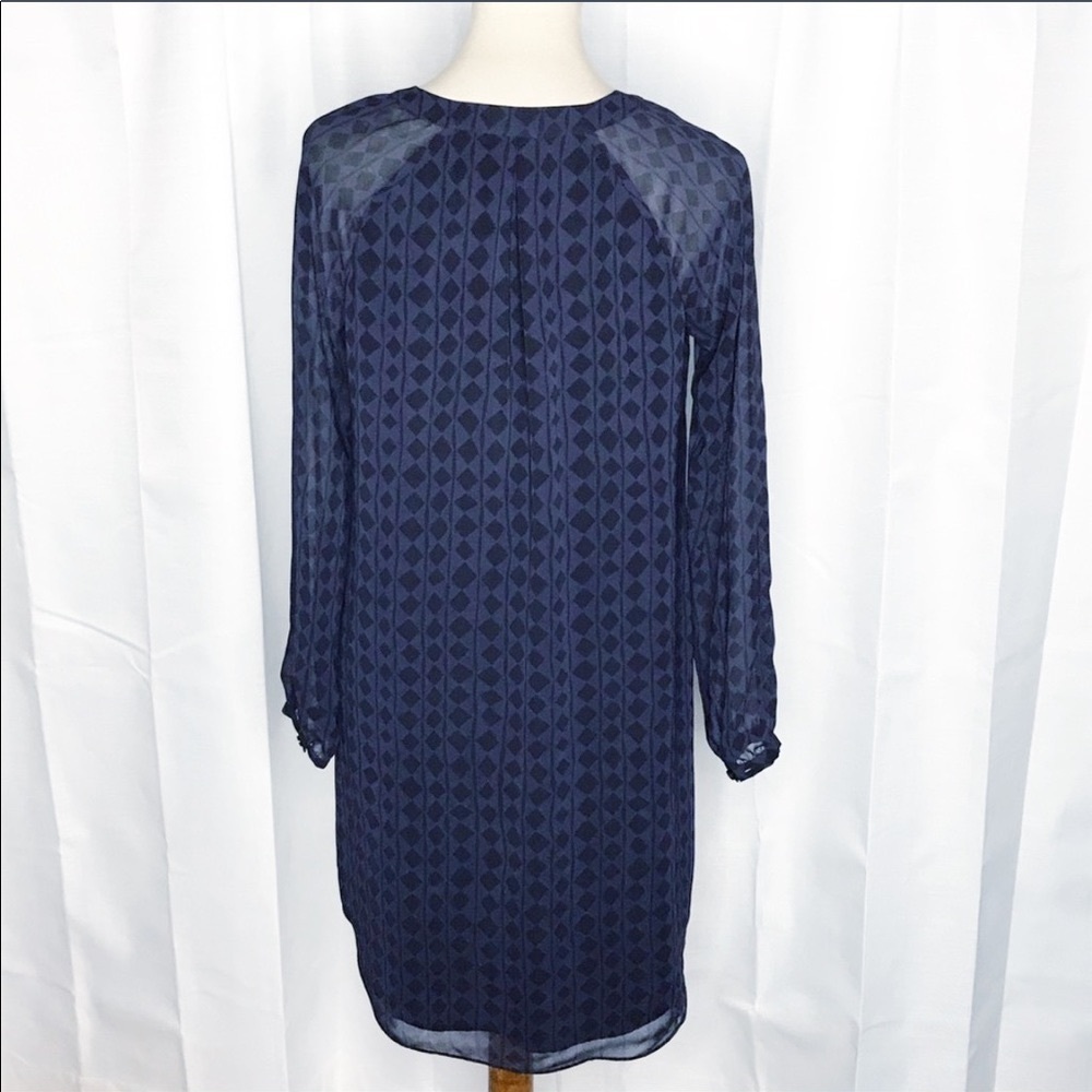 CAbi Navy Harlequin Long Sleeve Tunic Dress - Picture 4 of 6